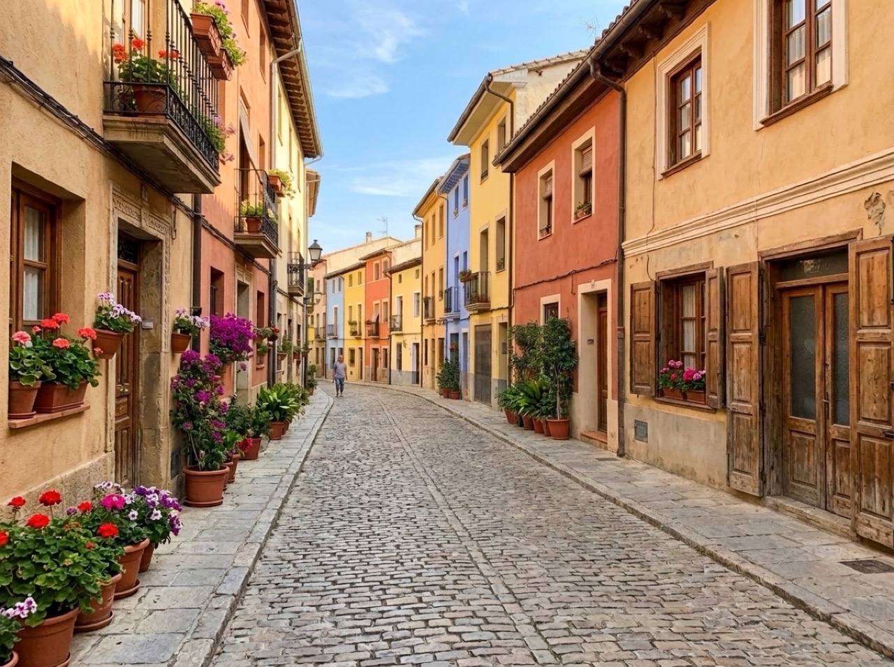A street scene after an object was removed